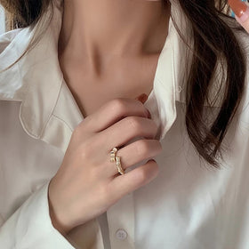 WALLA Korean Bamboo Gold Adjustable Ring